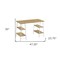 Homeroots 47" Natural and White Wood and Metal Sled Computer Desk 489838 - alternate 4