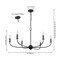 Jonathan Y Ainsley 35" 6-Light Grand Traditional Farmhouse Adjustable Swooping Arm Candle-Style Metal LED Chand JYL9562C - alternate 9