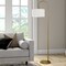 Homeroots 70" Brass Arched Floor Lamp With White Frosted Glass Drum Shade 523425 - alternate 6