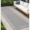 Homeroots 8' Gray And Ivory Indoor Outdoor Runner Rug 545522 - alternate 7