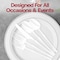 Smarty Had A Party Solid White Moderno Disposable Plastic Dessert Spoons, 240PK 9340WH-TS-CASE - alternate 7