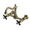 Kingston Brass Two-Handle Wall Mount Bridge Kitchen Faucet, Antique Brass KS1263PKX - alternate 1