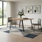 Homeroots 54" Oak and Gray Wood and Iron Frame Base Square Dining Table 640702 - alternate 5