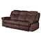 Homeroots 89" Dark Brown Reclining USB Sofa And Toss Pillow With Silver Legs 559207 - alternate 6
