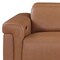 Homeroots 100" Chestnut Top Grain Leather Reclining Metal USB Sofa 720358 - alternate 7