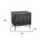 Homeroots 28" Black Two Drawer Nightstand 488756 - alternate 4