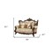 Homeroots 70in Beige and Brown And Brown Damask Loveseat and Toss Pillows 348226 - alternate 5