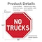 Signmission No Trucks, 10 inch X 10 inch, Plastic Sign, 2PK OC-P-2PACK-10-267 - alternate 7