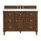 James Martin Vanities Lorelai 48'' S Vanity, Mid-Century Walnut w/ Ethereal Noctis Silestone Top w/ Wireless Charger 424-V48-WLT-FENC - alternate 1