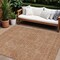 Homeroots 8' X 10' Terra Cotta And Brown Abstract Washable Indoor Outdoor Area Rug 594968 - alternate 1