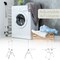 Home-Complete Clothes Drying Rack 2-Level Laundry Drying Rack with 24 Rails, Hanging Bar, 2 Adjustable Wings 82-CRAF16-WHT - alternate 9