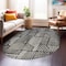 World Rug Gallery Contemporary Boho Stripes Non Shedding Soft Area Rug 6 ft 6 in x 6 ft 6 in Square Black 396BLACK6SQ - alternate 1