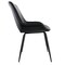 Elama 2 Piece Faux Leather Tufted Chair in Black with Black Metal Legs ELM-2602-BLK - alternate 9