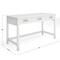 Martha Stewart Hutton Shaker Style Home Office 3 Drawer Desk in White w/Polished Brass Hardware ZG-ZP-20-WH-GLD-MS - alternate 9