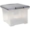 Storex File Box, Clear; Silver, 10.88" H 61530U01C - alternate 3