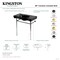 Kingston Brass 36" Ceramic Console Sink with Stainless Steel Legs, 8-Inch, 3-Hole, Black/Polished Chrome KVPB36198K81 - alternate 2