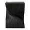 Leisuremod Onyx Twisted Square Fiberstone Side Table, Tree Bark Texture, Fully Assembled OST14BL - alternate 7
