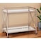 Homeroots Gold Metal And Glass Rolling Bar Cart 402585 - alternate 4