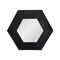 Homeroots 19" Black Hexagon Wood Framed Accent Mirror 485117 - alternate 1