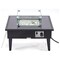 Leisuremod Walbrooke Outdoor Patio Aluminum Square Fire Pit Side Table with Lid and Fire Glass, Black WBL-27-GL - alternate 4