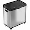 Hls Commercial 16 gal Rectangular Recycling Bin, Touchless Sensor, Satin Black/Satin Alum, Stainless Steel HLS16DCSS - alternate 1