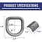 Boxer Tools 1/2 Weld-On Heavy Duty Forged D Rings, 12,000 Pounds, Raw Finish, 2PK 08120/RH08-SC-2 - alternate 2