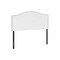 Homeroots White Upholstered Camelback Full Headboard With Nail Head Trim 490182 - alternate 1