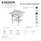 Kingston Brass 36-Inch Carrara Marble Console Sink with Brass Legs and Shelf, 8-Inch, 3-Hole KVPB3630MBB8 - alternate 2