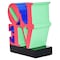 Homeroots 4" Red Blue Green And Black Resin Love Tabletop Sculpture 568398 - alternate 7