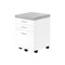 Homeroots 25" White And Gray Particle Board and Wood Filing Cabinet With Drawers 333354 - alternate 1