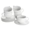 Elama Cafe 12 Piece 8 Ounce Porcelain Cup and Saucer Set in White EL-CAFE - alternate 1
