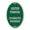Signmission Visitor Parking Sign Visitor Parking 20 Minut, 12 In X 18 In Architectural, Heavy Gauge Aluminum A-OV-G-1218-22728 - alternate 1