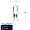 Bulbrite Pack of 5 75 Watt Dimmable Clear T4 Bi-Pin G9 Mini Halogen Light Bulbs, 5PK 860831 - alternate 3