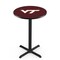 Holland Bar Stool Co 36" Blk Wrinkle Virginia Tech Pub Table, 36" dia. Top L211B3636VATech - alternate 1