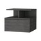 Homeroots 12" Gray Wood One Drawer Floating Nightstand 553686 - alternate 1
