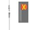 Safetywhips Warning Whip Heavy Duty Whip with Flag, White Whip, Orange Flag, Yellow Reflective X, 144 Length SW12QD2-SXY - alternate 5