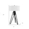 Homeroots 25" Black Metal Two Light Tripod Table Lamp With White Drum Shade 524370 - alternate 6