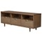 Homeroots 64in Sand Solid Wood Open shelving TV Stand 404261 - alternate 4