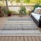 Homeroots 8' X 10' Black And Silver Striped Washable Indoor Outdoor Area Rug 632200 - alternate 7