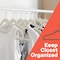 Campior Ivory Velvet Hangers, 360 Deg Swivel Hook, Non-Slip and Space Saving Hangers, Heavy-Duty, 5PK CMPVVH5IV - alternate 7
