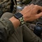 Elegani Rubber Band Compatible with Apple Watch 45mm, Green, Green/Yellow Gold/Rose Gold Buckle RSCMB2-GRN-45 - alternate 3