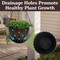 Pure Garden 2-Pack 12.5IN Hanging Planters with Drainage and Reservoir, Gray Finish 50-PL7036-GRY - alternate 8