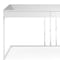 Homeroots Desk In High Gloss White Lacquer With Stainless Steel Base 320758 - alternate 4
