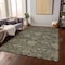 Homeroots 9' X 12' Charcoal And Beige Damask Washable Indoor Outdoor Area Rug 603381 - alternate 8