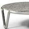 Homeroots 43" Gray and Silver Wood and Stainless Steel Round Coffee Table 714605 - alternate 7