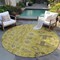 Homeroots 8' Gold Wheat And Gray Round Oriental Washable Indoor Outdoor Area Rug 582070 - alternate 7