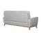 Homeroots 83" Gray Leather Sofa With Brown Legs 546406 - alternate 12