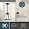 Vaxcel Grant 7-in Black Indoor Outdoor Farmhouse Mini Pendant Lantern, 1-Light Hanging Ceiling Light with Clear Glass Panels P0346 - alternate 7