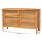 Baxton Studio Jenn Golden Brown Wood Japandi 6-Drawer Dresser with Distressed-Finished Rattan 253-13948-ZORO - alternate 9