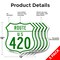Signmission Route Marker Shield Sign Us 420, 12 inch X 12 inch, Aluminum Metal Sign, 5PK SHI-A-5Pack-12-477 - alternate 6